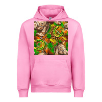 Fuchsia Pink St. Patrick's Day Horse With Horseshoes Seamless Urban Hoodie - FaDigitalArtStudio