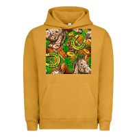 Pigment Peanut Butter St. Patrick's Day Horse With Horseshoes Seamless Urban Hoodie - FaDigitalArtStudio
