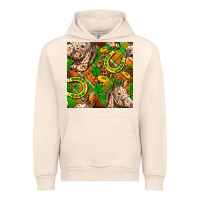 Sandshell St. Patrick's Day Horse With Horseshoes Seamless Urban Hoodie - FaDigitalArtStudio