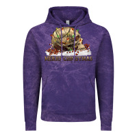 Cloud Purple Merry christmas skull Vintage Hoodie - RanaPortraitStore