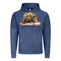 Vintage Denim Merry christmas skull Vintage Hoodie - RanaPortraitStore