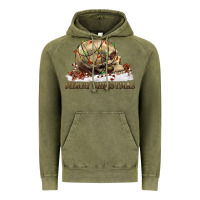Vintage Olive Merry christmas skull Vintage Hoodie - RanaPortraitStore
