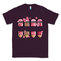 Plum custom name valentine's day school pencils Classic Tee - MaliasSmallBusiness