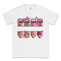 White custom name valentine's day school pencils Classic Tee - MaliasSmallBusiness