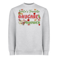 Heather Grey santa's favorite daycare provider Heavyweight Sweatshirt - MaliasSmallBusiness