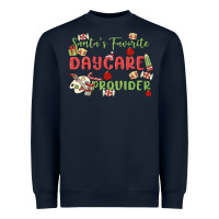 Navy santa's favorite daycare provider Heavyweight Sweatshirt - MaliasSmallBusiness