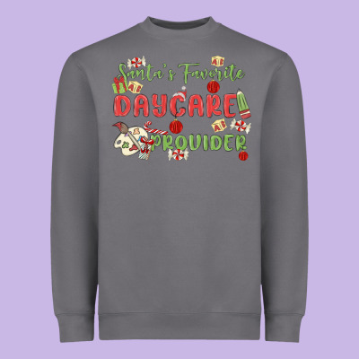 Santa's Favorite Daycare Provider Heavyweight Sweatshirt Designed By Maliassmallbusiness