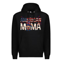 Black American mama with gnome Mother's Day Premium Hoodie - HowdyJamesFarm