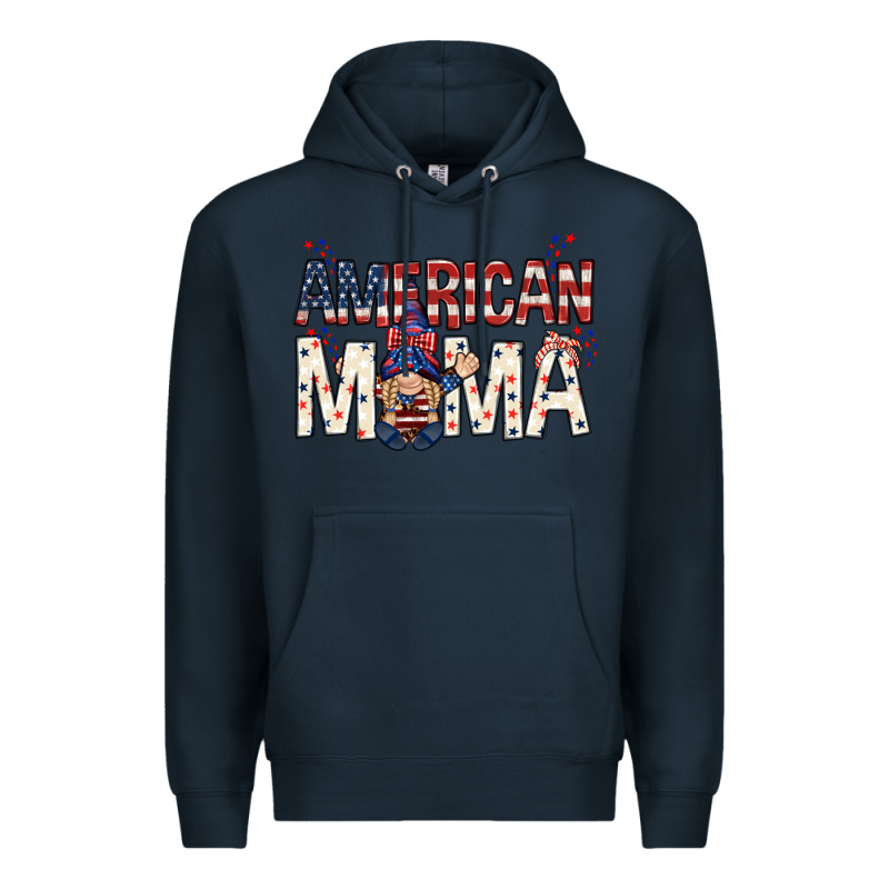 American Mama With Gnome Mother's Day Premium Hoodie by HowdyJamesFarm | Teevron