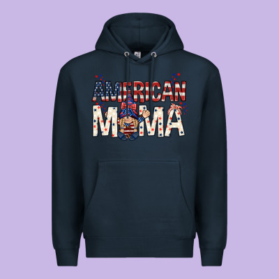 American Mama With Gnome Mother's Day Premium Hoodie Designed By Howdyjamesfarm