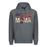 Rock American mama with gnome Mother's Day Premium Hoodie - HowdyJamesFarm