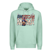 Seafoam American mama with gnome Mother's Day Premium Hoodie - HowdyJamesFarm