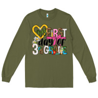 Army Green my first day of 3rd grade Long Sleeve Tee - NancyCooperArtShop