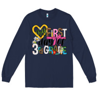 Navy my first day of 3rd grade Long Sleeve Tee - NancyCooperArtShop