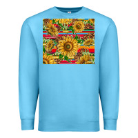 Ocean Blue mexican sunflowers Premium Sweatshirt - TumblerDesignByShophia