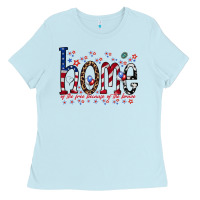 Baby Blue home of the free Ladies Tee - RacoonDesign