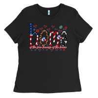 Black home of the free Ladies Tee - RacoonDesign