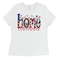 White home of the free Ladies Tee - RacoonDesign