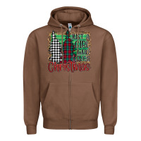 Chestnut Womens Just a Girl Who Loves Christmas Funny Zipper Hoodie - Bettercallsaul