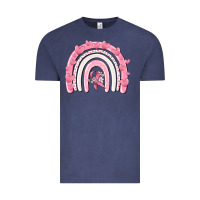 Vintage Denim breast cancer  rainbow Vintage Tee - MaliasSmallBusiness
