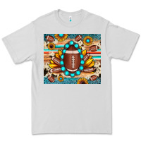 Dove Grey football cowhide sunflower Premium Tee - JahusDesignShop