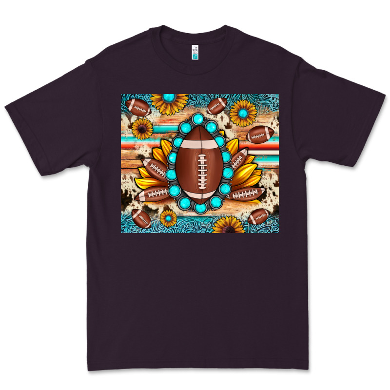 Football Cowhide Sunflower Premium Tee by JahusDesignShop | Teevron