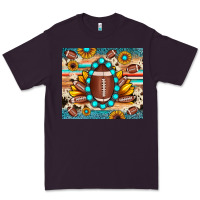Plum football cowhide sunflower Premium Tee - JahusDesignShop