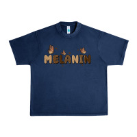 Navy melanin Urban Heavy Tee - MaliasSmallBusiness