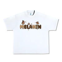 White melanin Urban Heavy Tee - MaliasSmallBusiness