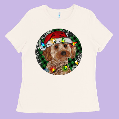 Cockapoo Christmas Ladies Tee Designed By Ranaportraitstore