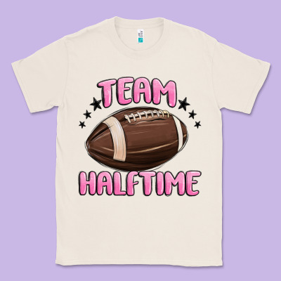 Team Halftime Football Classic Tee Designed By Maliassmallbusiness