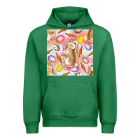 Emerald Happy Easter Bunny Seamless Pattern Urban Hoodie - BundleAndBundleShop