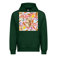 Forest Green Happy Easter Bunny Seamless Pattern Urban Hoodie - BundleAndBundleShop