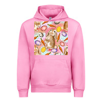 Fuchsia Pink Happy Easter Bunny Seamless Pattern Urban Hoodie - BundleAndBundleShop