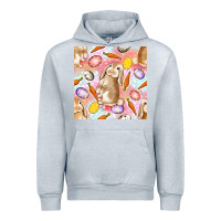 Heather Grey Happy Easter Bunny Seamless Pattern Urban Hoodie - BundleAndBundleShop