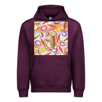 Mauve Wine Happy Easter Bunny Seamless Pattern Urban Hoodie - BundleAndBundleShop