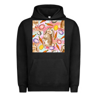 Pigment Black Happy Easter Bunny Seamless Pattern Urban Hoodie - BundleAndBundleShop