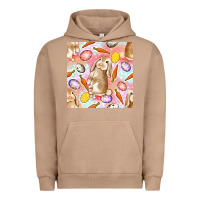 Pigment Burro Happy Easter Bunny Seamless Pattern Urban Hoodie - BundleAndBundleShop