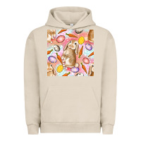 Pigment French Oak Happy Easter Bunny Seamless Pattern Urban Hoodie - BundleAndBundleShop