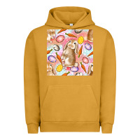 Pigment Peanut Butter Happy Easter Bunny Seamless Pattern Urban Hoodie - BundleAndBundleShop