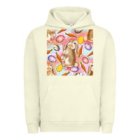 Pigment Pistachio Happy Easter Bunny Seamless Pattern Urban Hoodie - BundleAndBundleShop
