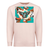 Pale Pink freebird with leopard and cowhide pattern Premium Sweatshirt - TumblerDesignByShophia