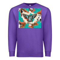Purple freebird with leopard and cowhide pattern Premium Sweatshirt - TumblerDesignByShophia