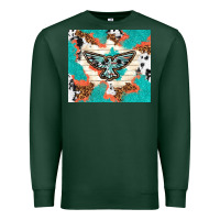 Sports Green freebird with leopard and cowhide pattern Premium Sweatshirt - TumblerDesignByShophia