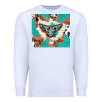 White freebird with leopard and cowhide pattern Premium Sweatshirt - TumblerDesignByShophia
