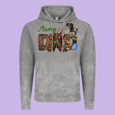 Christmas Army Dad Vintage Hoodie Designed By Nancycooperartshop