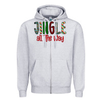 Heather Grey jingle all the way Zipper Hoodie - Bettercallsaul