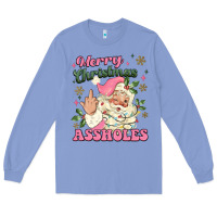 Colony Blue merry christmas assholes Long Sleeve Tee - MaliasSmallBusiness