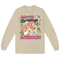 Mushroom merry christmas assholes Long Sleeve Tee - MaliasSmallBusiness