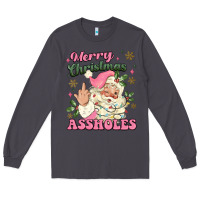 Smoke merry christmas assholes Long Sleeve Tee - MaliasSmallBusiness